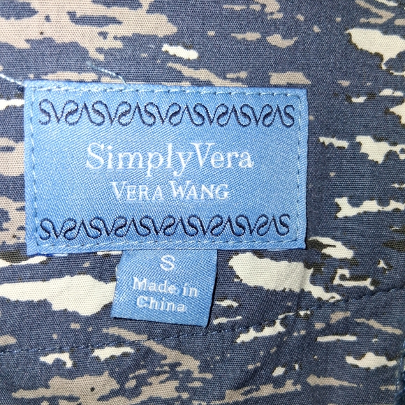 Simply Vera Vera Wang Artistic Blue and Black Tunic - Picture 2 of 6